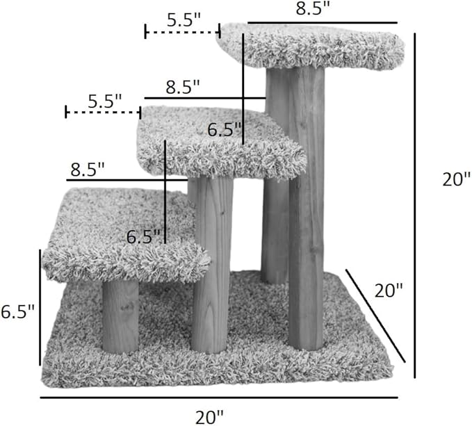 New Cat Condos 120223 Pet Stairs, Neutral, Large
