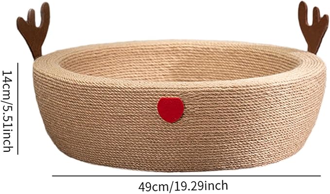 Cat Scratcher Cardboard Scratching Pad Sleeping Couch Bed Cat Scratcher Bowl for Furniture Protection Small Medium Large Cats L(L)