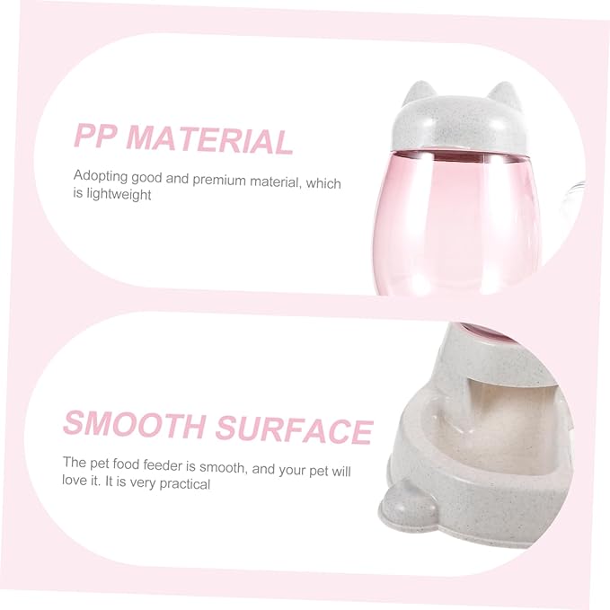 MERRYHAPY Cat Feeding Watering Supplies Automatic Pet Feeder Pet Food Water Dispenser Kitten Food Container