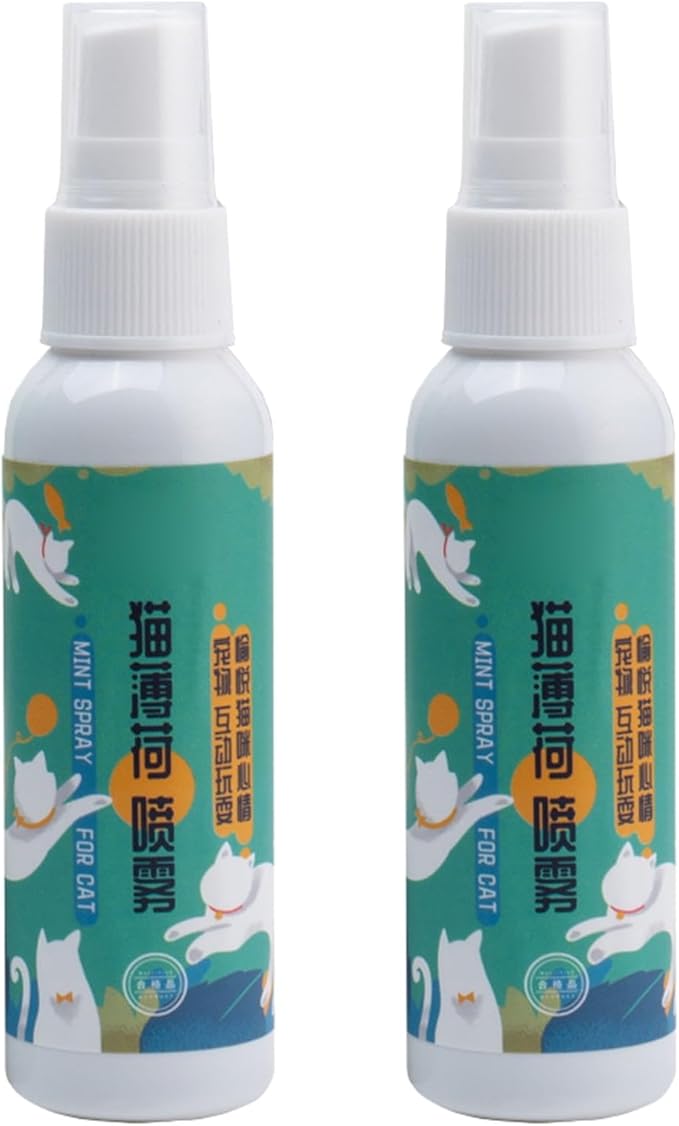 Catnip Spray 1.7 Oz Safe Treat for Indoor Cats Maximum Potency for Kitten Temptations Plastic Bottle Packaging
