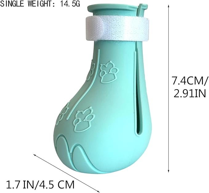 Anti-Scratch Cat Shoes 4 Pack, Pet Supplies Scratch Deterrent Booties, Grooming Accessories Silicone Nail Gloves, Adjustable Claw Cover for Bathing Shaving Treatment Checking (Green)