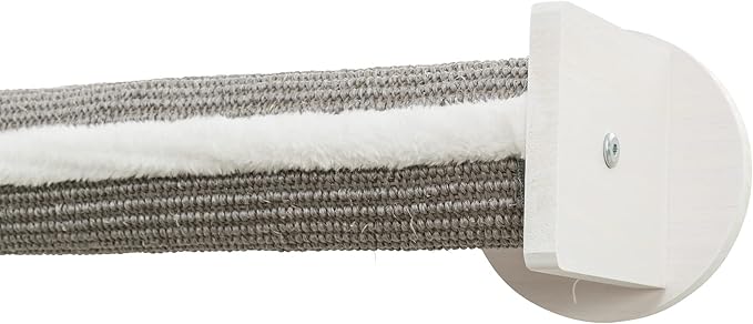 Trixie Cat Wall Furniture Set 5 - Cat Wall Corner Scratcher, Climbing Shelves - 2 Sisal Rope Scratching Posts - Elevated Shelf - Gray/White