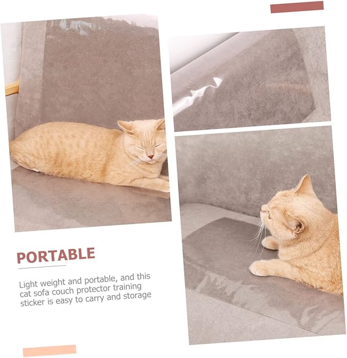 NOLITOY 15pcs Cat Scratch Couch Patch Cat Scratching Furniture Protector for Sofas Chairs and Beds Training Stickers Material