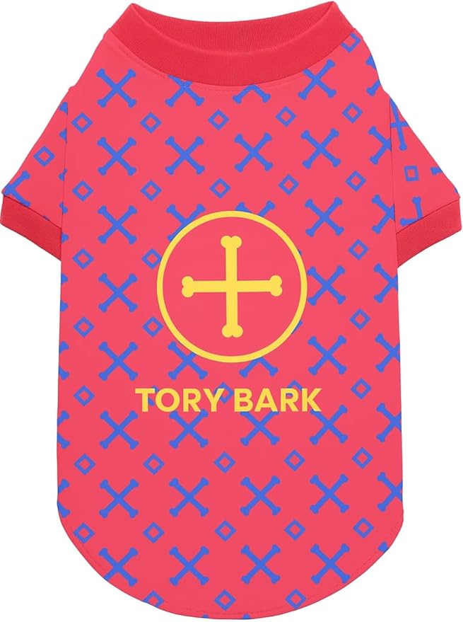 Luxury Designer Dog T Shirt – Cute Puppy Clothes for Small Dogs, Fashion Pet Tee Outfit for French Bulldogs & Chihuahuas, Everything Chic Dog Apparel ToryBark XLarge