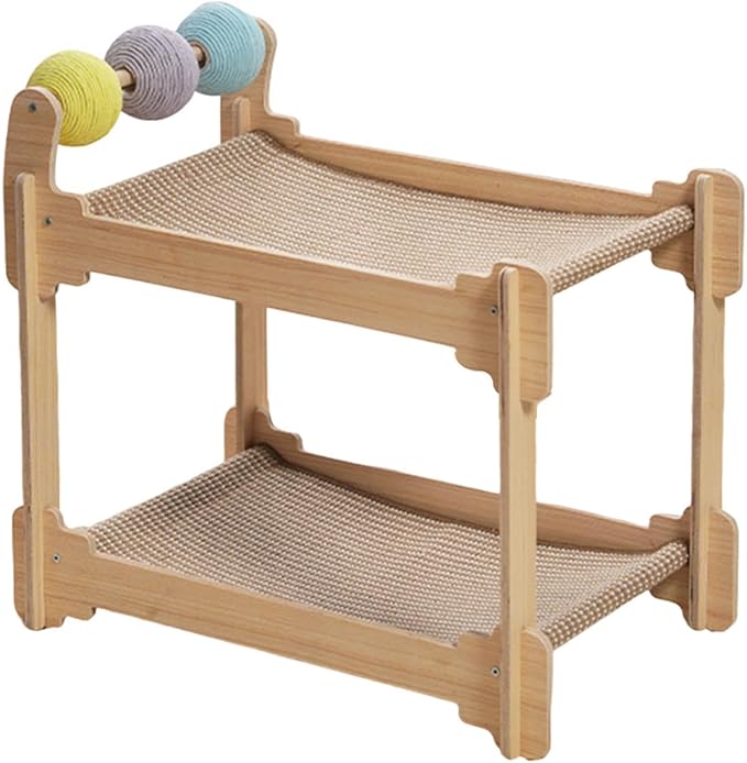 Baoblaze Cat Scratcher Bed Cat House Hut Cats Furniture Interactive Ball Toy Scratching Pad for Indoor Outdoor Cats Kitten Pet Playing