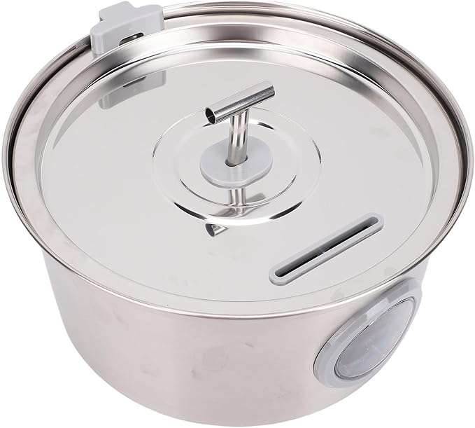 Cat Water Fountain Stainless Steel, Large Capacity 3.2L Automatic Pet Water Dispenser, with Level Window, for Cats and Small Dogs