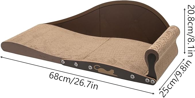 Cat Scratcher Bed - Corrugated Cardboard Pad, Durable Furniture Protector, Comfortable Pet Rest | Indoor Home Living Room Bedroom for Indoor Home Living Room Bedroom