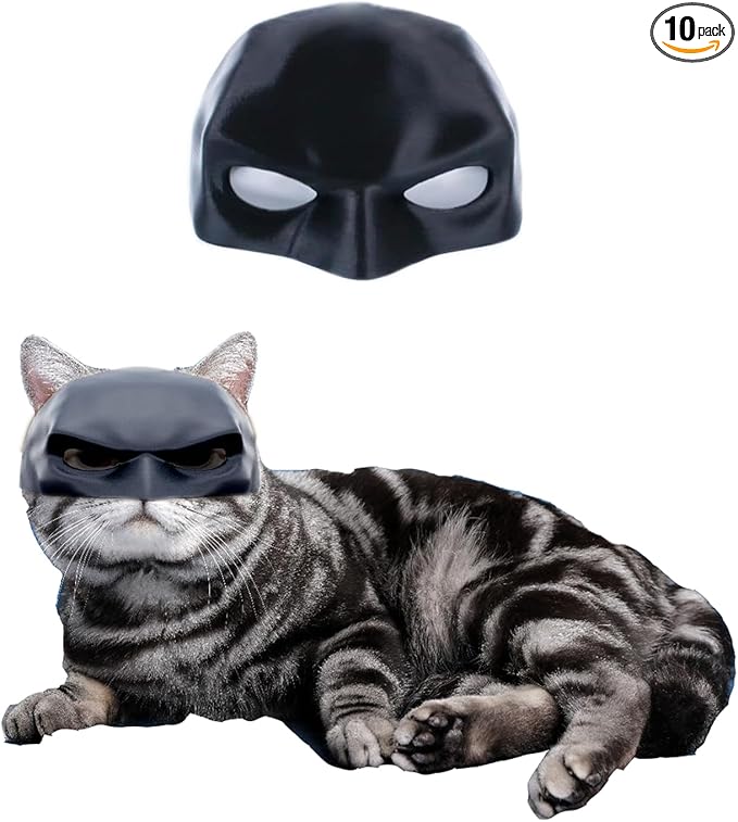 Cat Mask, Cosplay Hat, Cat Halloween Costume Accessory, Fits Most Cats (Medium)