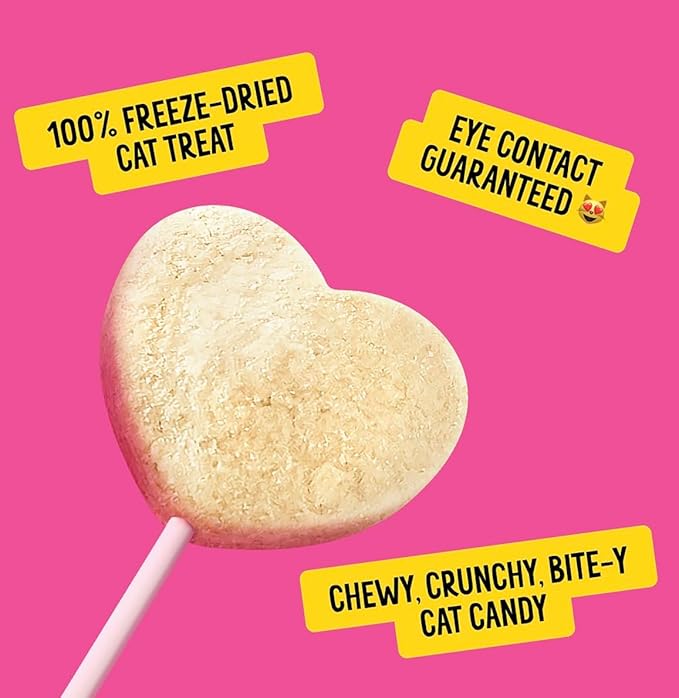 Bonkers Purr Pops Tip Top Tuna Freeze-Dried Cat Treats with Colorful Spring Toys, 4 Count Individually Wrapped Lollipops, 2 Pack