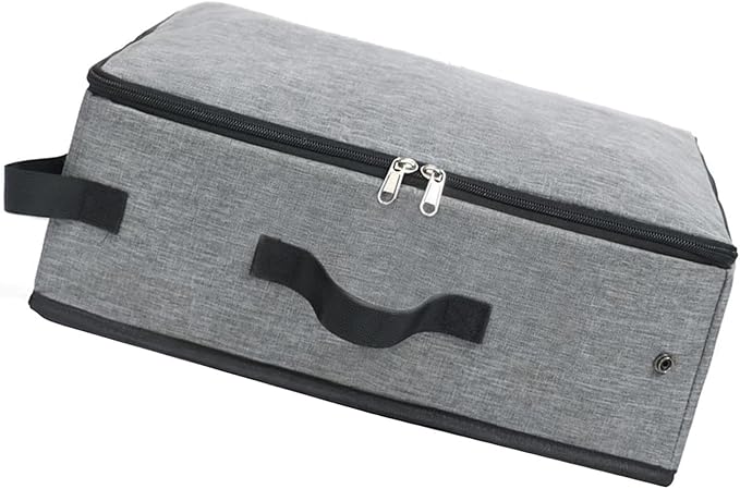 Foldable Cat Litter Box Enclosure Portable Oxford Cloth Pet Litter Tray Container for Travel Kitten- Grey