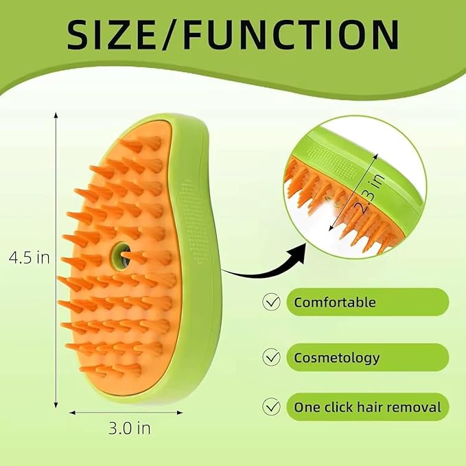 2024 Multifunctional Pet Grooming Brush - 3-in-1 Detangling and Massage Comb for Removing Loose Hair from Cats and Dogs (Banana)