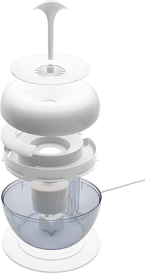 IntelliLeash PURRoducts Purrfect Water Fountain for Cats and Small Dogs with Premium 5-Layer Filter that Lasts Up to Two Months. Splash Free and Tip-Proof Design. Low Water Auto Shut-Off Feature.
