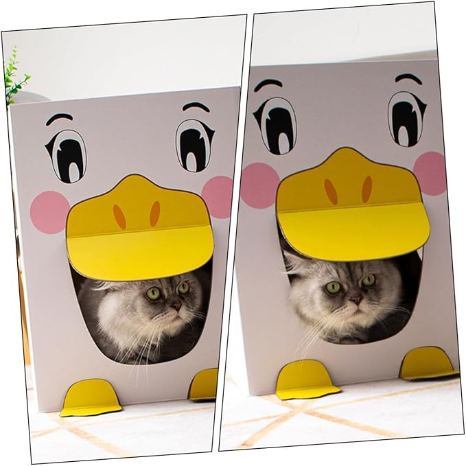 NUOBESTY Cardboard Cat Scratcher Pad Double Cat Bed Corrugated Sturdy Scratcher Protect Furniture and Promote Exercise
