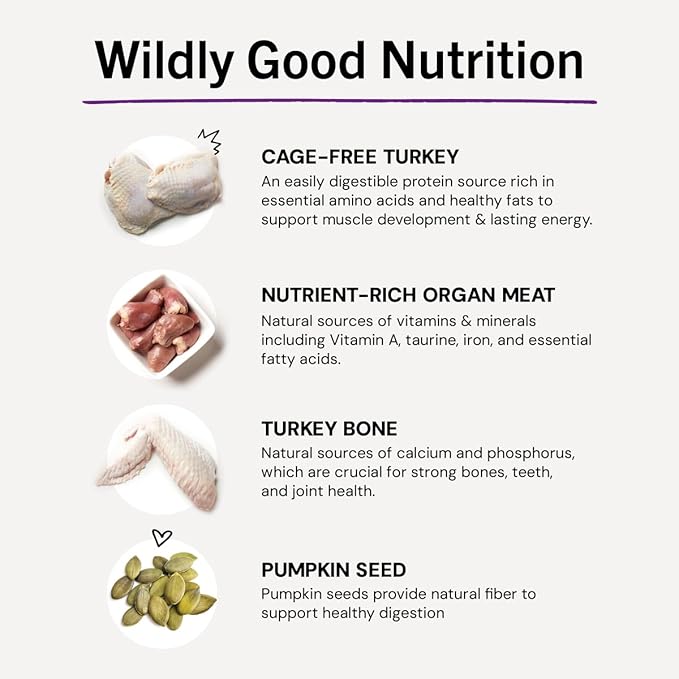 Stella & Chewy's Freeze-Dried Raw Cat Dinner Morsels - Premium Turkey Recipe with 98% Farm-Raised Meat & Organs - Natural Grain-Free Cat-& Kitten Food - Made in USA - 18 oz,(Pack of 2)