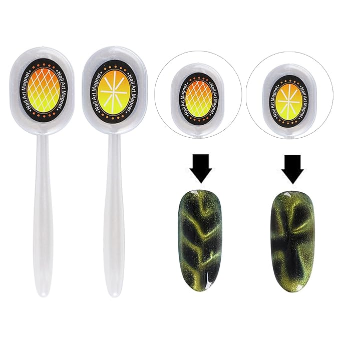 WOKOTO 8Pcs Cat Eye Nail Magnet Pens For Nails design tools Cat Eye Gel Nail Polish Magnet Sticks For Acrylic Nails Gradient Nail Art Magnets For Nail Art Cat Eye Magnet For Nails Nail Art Tools