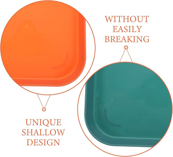 HOMSFOU 5pcs Shallow Cat Food Bowls Set Sturdy Non-breakable Pet Feeding Plates for Indoor Cats Mixed Color Suitable for Daily Feeding and Watering Random Color