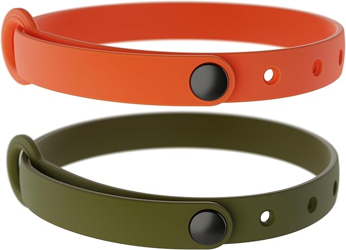 2 Pack Breakaway Cat Collar - Soft, Comfortable, and Lightweight Safety Buckle Collar with Name Tag Ring for Outdoor Cats and Sensitive Skin Kittens by Nuvuq (6 ⅞" to 10 ¼") (Orange and Green)