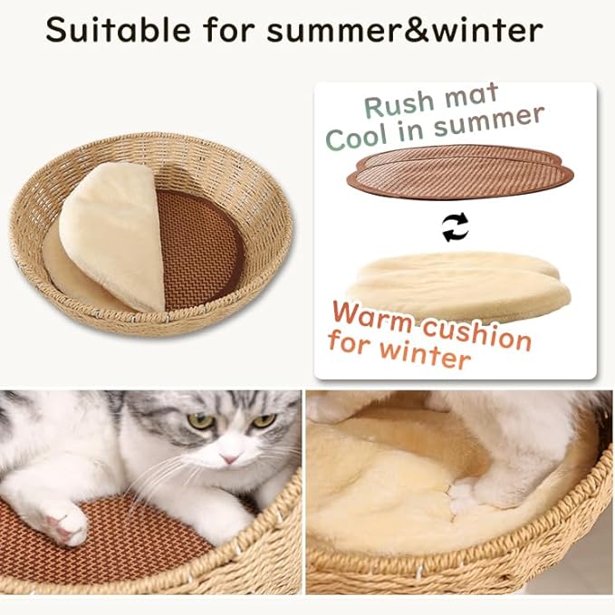 56.7in Large Wooden cat Tree for Large Multiple Cats,cat Tree with Observation Deck, Suitable for Summer and Winter 144CM (Particleboard)