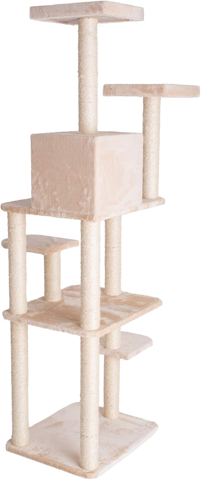 GleePet GP78740821 Cat Tree, 74-Inch, Beige