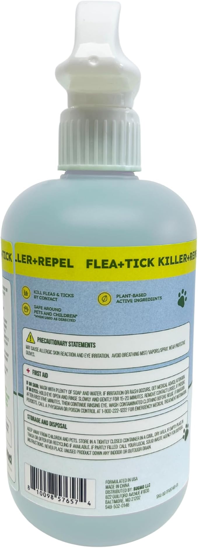BugMD Flea & Tick Killer & Repellent for Home & Pets – Cedarwood & Geranium Oil Formula – 16oz