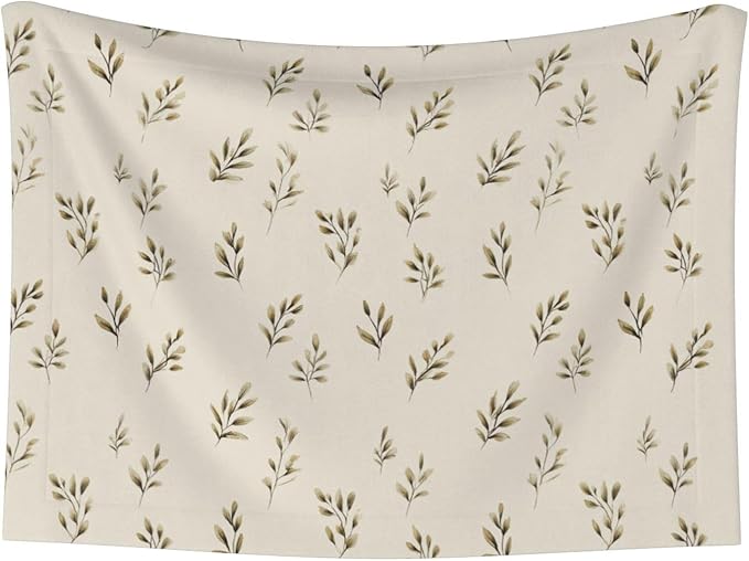 Cat Dog Blanket Tiny Leaf in Muted Olive Ultra Soft Warming Mat for Indoor Pet Beds Furniture 27.6 X 19.7inch