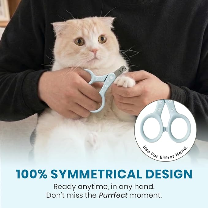 Necoichi Purrcision Feline Nail Clippers | Lever Principle Cat Nail Clipper | Butter-Smooth Cuts | Made in Japan, Seki Swordsmith Craftsman | Stainless Steel Cat Claw Trimmer for Indoor Cats (Mint)