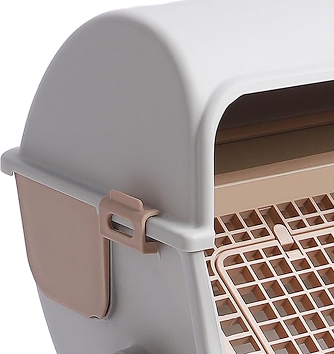 Focket Semi-Automatic Cat Box, Large Capacity Plastic Box with Odor Control for Multiple Cats