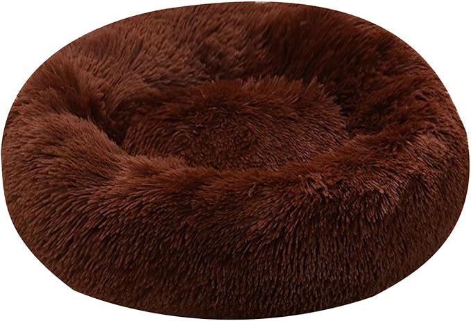 Thereisno Soft Handmade Pet Bed for Cat or Small Dog Detachable Round Bed for Fall Winter Indoor Sleeping Furniture Cat Bed