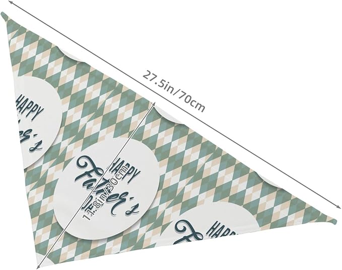 Happy Father's Day Dog Bandana Adjustable Reversible Triangle Dog Scarf Scarves Pet Bibs Costume Accessory Decor for Cats