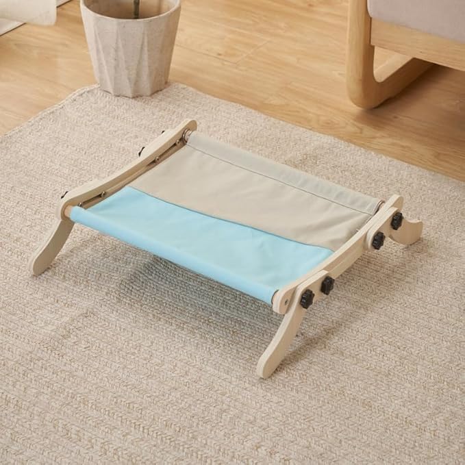 Cat Window Perch, No Screws Easy to Adjust & Assemble, Adjust Wooden Seat for Kitten Bedside Windowsill, Wooden Cats Furniture