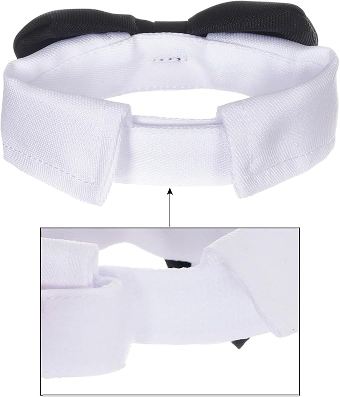 2Pcs Pet Cat Tuxedo Bow Tie Collar, Pets Adjustable Formal Necktie Collar for Cats Small Dogs Puppy Birthday Wedding Gift Costume Accessories