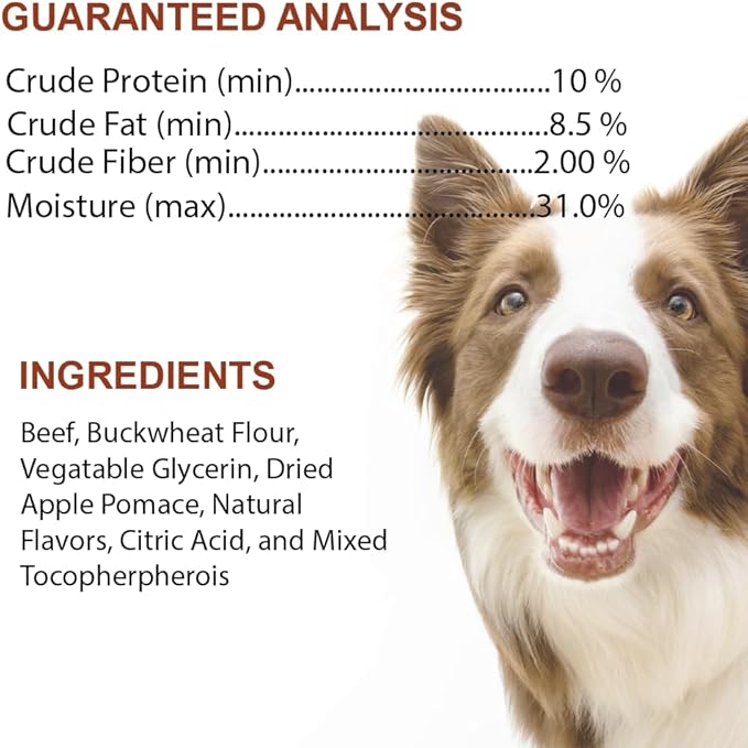 Soft & Chewy Training Treats for Dogs, Bite Size Reward Treats for Training & Positive Reinforcement, Grain Free Dog Treats Made with Real Beef, Hickory Smoked Beef Flavor, 12 Pack (4 oz Each)