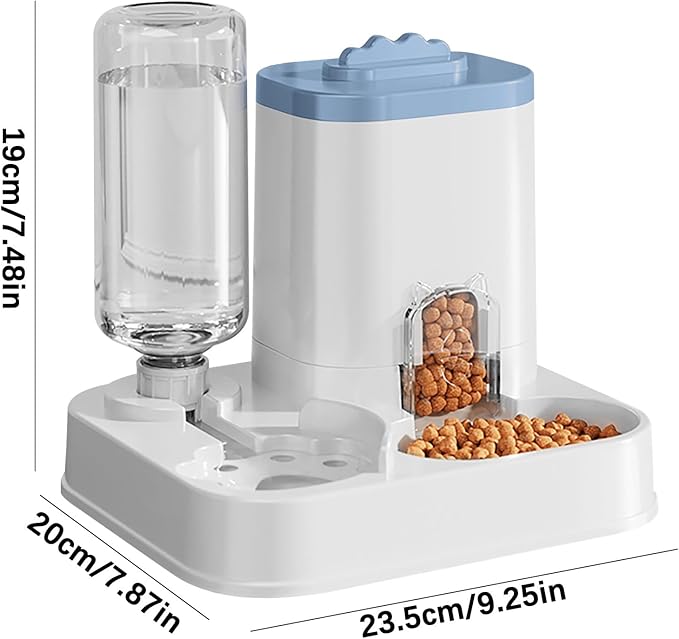 Cat Food Dispenser Dog Cat Feeder Automatic Integrated Food Basin 1-10l Large Capacity Feeding&Watering Supplies Automatic Pet Feeder for Small Medium Dogs Puppy Kitten Cats Food Bowl