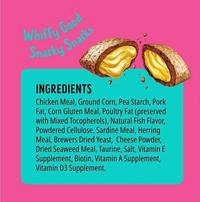 Bonkers Seafood Flavor Cat Treats with Spring Toys, Crunchy Outer Gooey Inner, 16 oz Value Pack