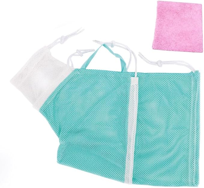 Cat Bathing Bag, Mesh Pet Grooming Restraint Bag for Washing, Nail Trimming, (Green)