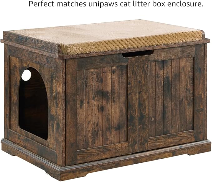 unipaws Cat Bed for Kitty or Small Dogs, Pet Bed with Removable Cover, Easy to Clean