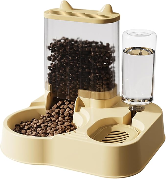 Automatic Cat Feeder,Cat Water Dispenser Food Pet Feeder | Large Capacity Fod Storage Container, Automatic Dog Food Bowl, Pet Supplies
