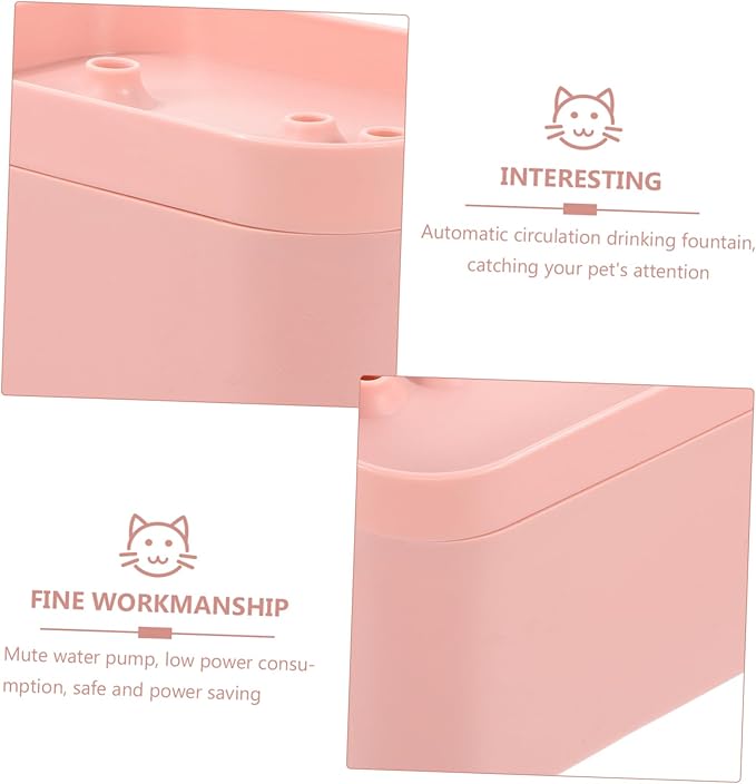 BESPORTBLE Cat Dog Automatic Waterer Electric Pet Fountain Flower Shape Outlet Mute Energy-Saving Portable