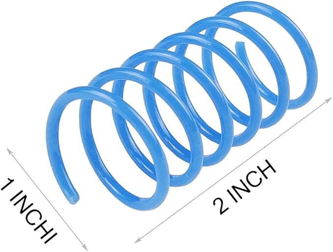 Tamu style Cat Spring Toys (120 Pack), Plastic Coils for Swatting, Biting, Hunting, and Active Healthy Play, Colorful 2 Inch Spirals