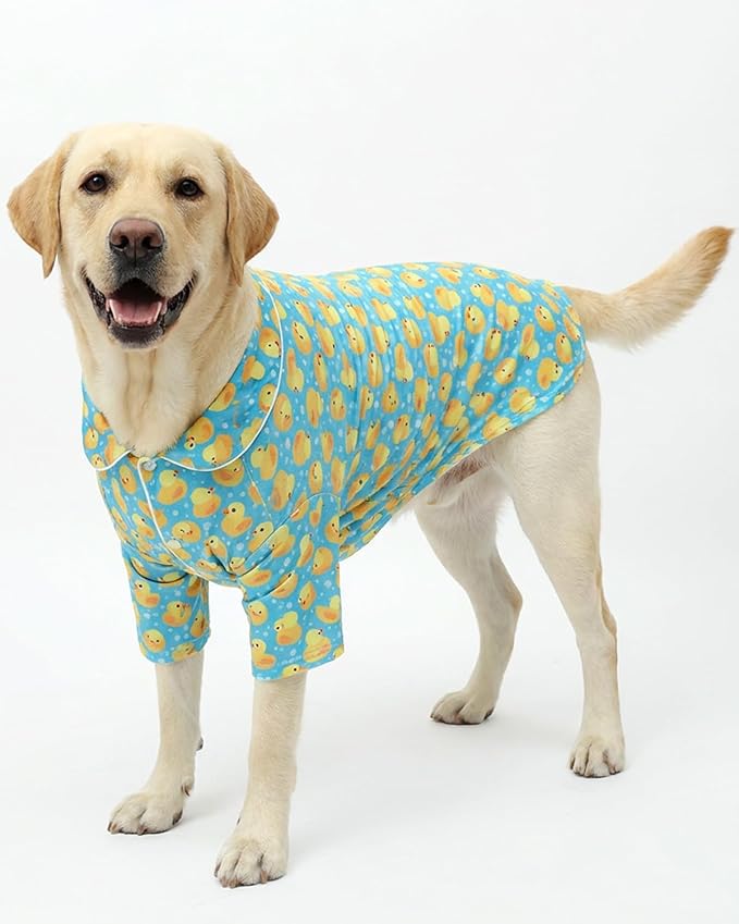 CuteBone Two-Leg Velvet Pet Pajamas Girl Dog Clothes - Soft, Cozy, and Stretchy Boy Pjs for Medium, Large Dogs and Cats Winter Sleepwear Apparel LTP10-4XL