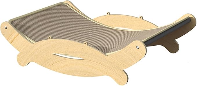 Sisal Cat Scratcher Bed Hammock Wood Frame Kitten Scratch Pad Lounger Furniture Protector 23.23x11.81x5.91inch