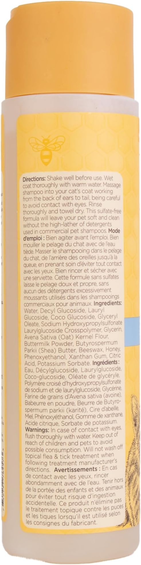 Burt's Bees for Pets Tearless Kitten Shampoo with Buttermilk and Honey, 99% Natural Origin Gentle Cat Shampoo for Sensitive and Itchy Skin, pH Balanced and Fragrance-Free, 10 Fl Oz - 2 Pack