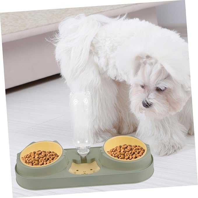 Automatic Pet Feeder Dog Food Dispenser Portable Water Bowl Bite-Resistant Compact Style
