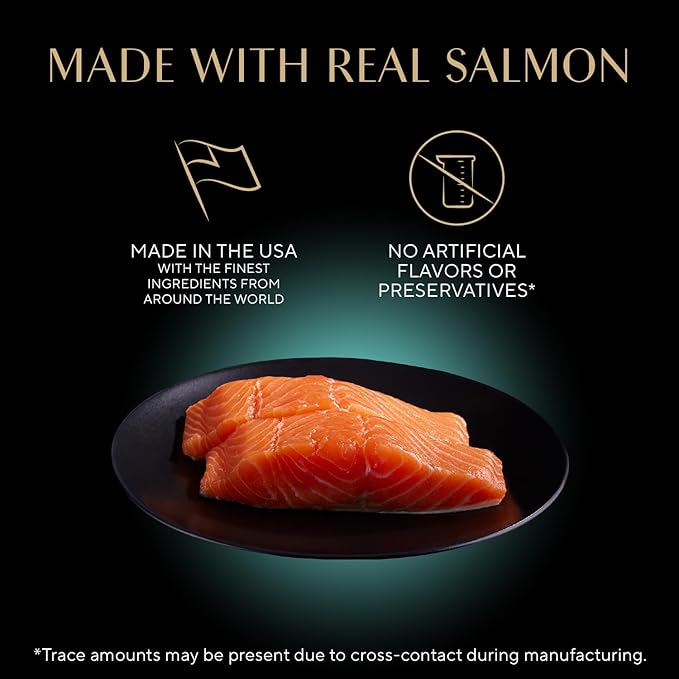 Sheba Perfect Portions Wet Cat Food Cuts in Gravy, Cat Food Wet Recipe, Sustainable Salmon Entree, 2.6 oz. Twin-Pack Trays (24 Count, 48 Servings)