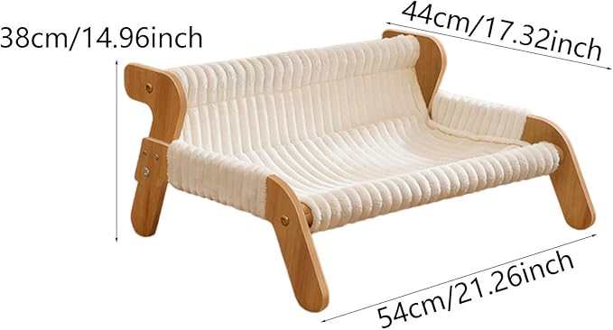 Baoblaze Cat Lounge Chair Pet Hammock Bed Large Furniture Sofa Scratcher Pet Cot Winter Elevated Bed for Bunny Small Animal Rabbit Kitten Small Dogs