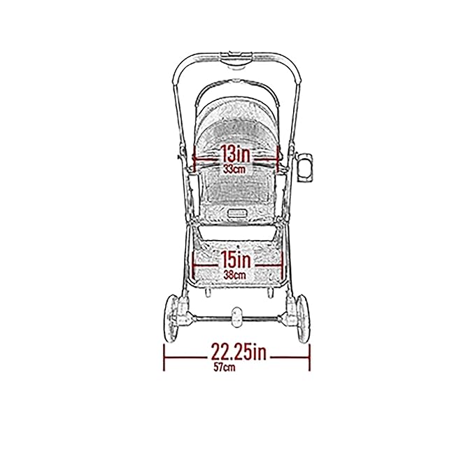 Pet Gear 3-in-1 Travel System, View 360 Stroller Converts to Carrier and Booster Seat with Easy Click N Go Technology, for Small Dogs & Cats, 4 Colors, Cloud Grey- 4 Wheel