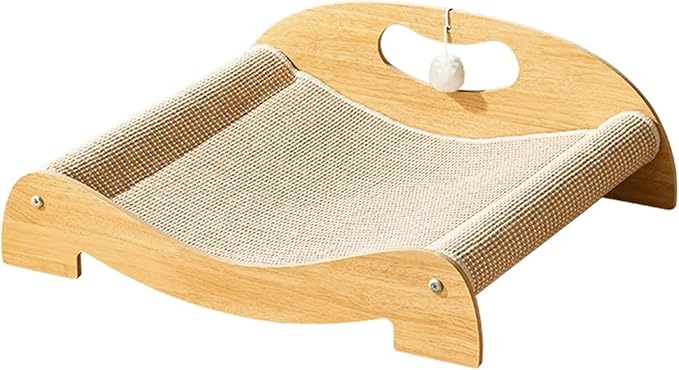 Sisal Cat Scratcher Bed for Indoor Cats, Hammock for Scratching Pad Cat, Extra-Large Sisal Scratching Post Furniture for Cat Lounger & Sleep & Scratch, 60 x 52 x 20cm