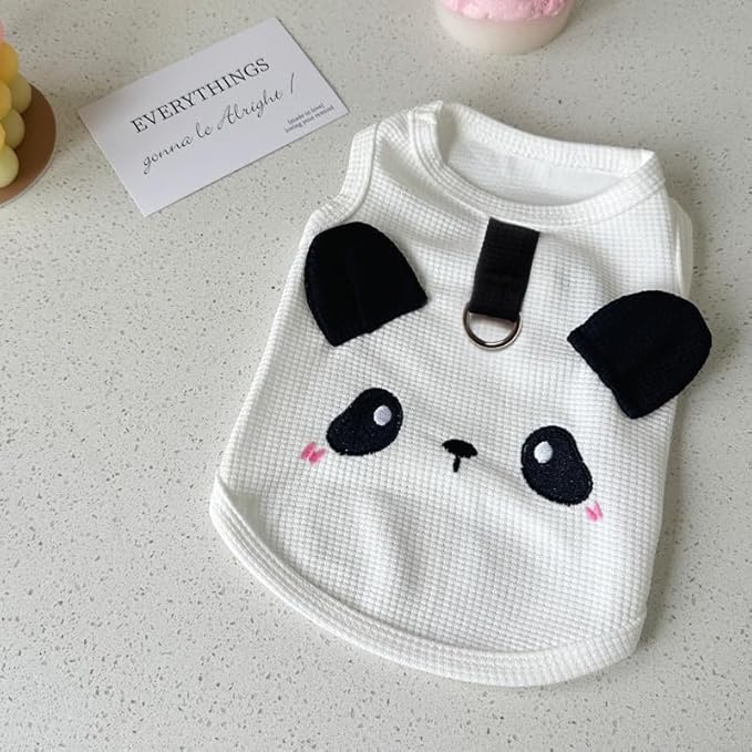 Pig/Panda Printed 3D Cat and Dog Tank Top, Cute Sleeveless Pet Clothing Tank Top for Small and Medium Dogs