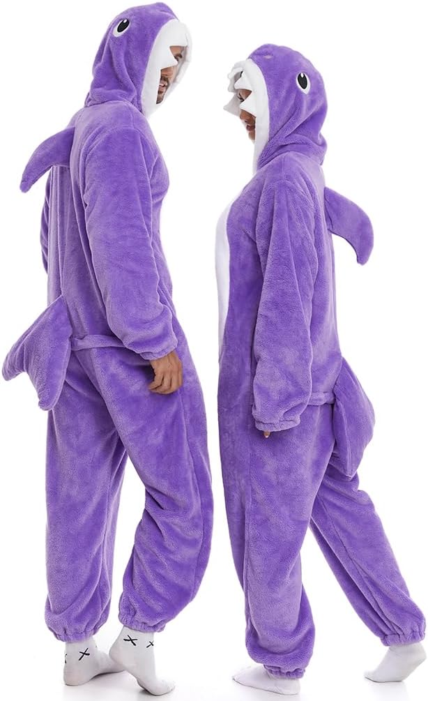 HSCTEK Fuzzy Teddy Fleece Adult Onesies Pajamas - Teen Long Sleeve Zip Up Hooded Blanket Sleep - One Piece Costume