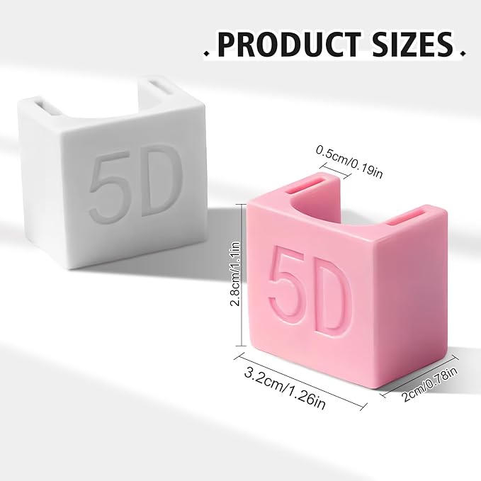 5D Nail Magnet Tool for Cat Eye Gel Polish - Strong Magnet, Non-Slip Finger Stand, Beginner Friendly Manicure Tool for DIY Home & Salon Use (NAT281-Pink)
